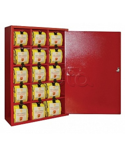 Футляр металлический секционный ПОЖТЕХНИКА ФМС-15 закрытый, красный в Иваново Пожарные шкафы Pintop.ru