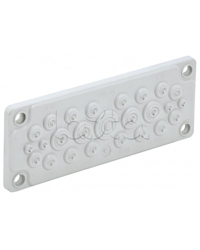 TITAN Ввод кабельный мембр. 25 отв. d=5-26мм IP65 серый IEK (TI-00D-MC-025-65) в Иваново Аксессуары для стоек и шкафов Pintop.ru