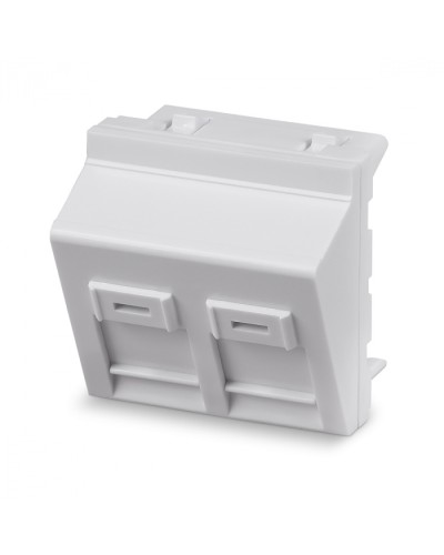 Вставка 45x45 (Mosaic) для 2 модулей формата Keystone Jack, угловая Cabeus (FP-A-45-2M) в Иваново Модули Keystone Pintop.ru