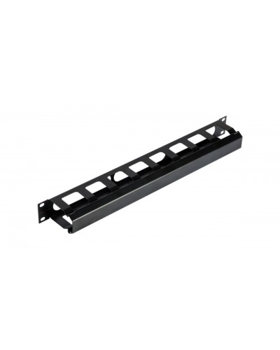 NIKOMAX (NMC-OK580C-1U-BK) - Кабельный органайзер NIKOMAX 19, 1U, глубина колец 58мм, металлический, скрышкой в Иваново Кабельные органайзеры Pintop.ru