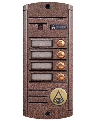 Видеопанель вызывная накладная цветная на 4 абонента Activision AVP-454 (PAL, медь) в Иваново Вызывные видеопанели малоабонентные Pintop.ru
