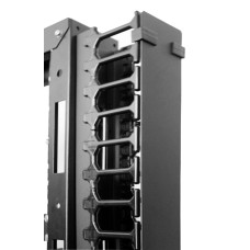 Вертикальный кабельный органайзер с пласт. пальцами для шкафов ШТК-СП-48.6.x, 2 компл ЦМО (ВКО-П-24/48U-9005)