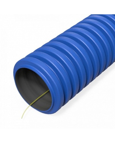 Труба гофрированная двустенная ПНД гибкая тип 450 (SN34) с/з синяя d32 мм (100м/уп) Промрукав (PR15.0254) в Иваново Труба гофрированная Pintop.ru