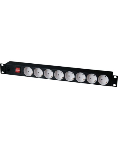 Блок розеток 1U, 8 розеток Schuko с фильтром TLK TLK-RS08MF1-BK в Иваново Блоки розеток Pintop.ru