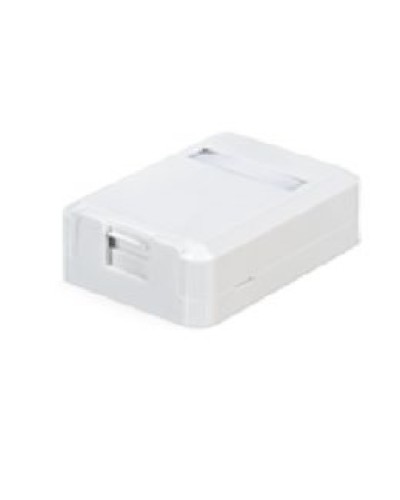 Корпус настенной розетки для установки 1-ой вставки типа Keystone Jack, белый в Иваново Коммутационные изделия Pintop.ru