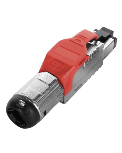 Разъем полевой оконцовки RJ-45 Hyperline (PLUE-8P8C-S-C6A-SH-RD) в Иваново Коннекторы Pintop.ru