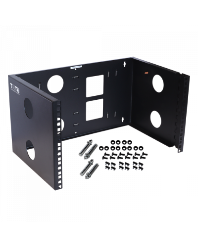 Рама настенная 19, поворотная, глубина 305 мм, 6U, черная TWT (TWT-FRWRT-6U-BK) в Иваново Аксессуары для стоек и шкафов Pintop.ru