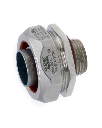 Взрывозащищенная Ex e муфта металлорукав-коробка. DN20 мм. M20х1,5.Никелированная латунь. IP66/6 (EX6014-2020) в Иваново Повороты, муфты, тройники Pintop.ru