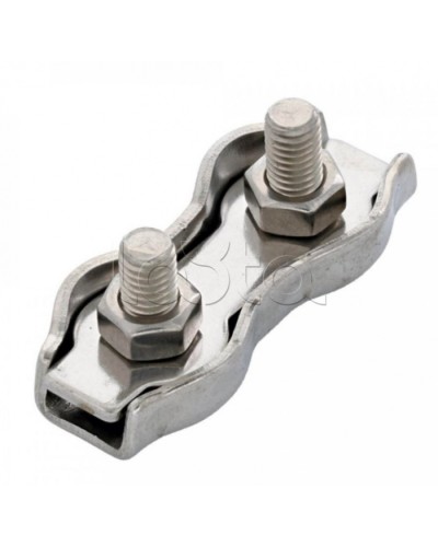 Зажим троса двойной D6мм Duplex (100шт/уп) Промрукав (PR08.3891) в Иваново Держатели, клипсы, скобы Pintop.ru