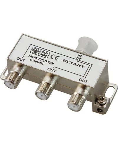 Делитель антенный, (3 TV), 5-1000 МГц REXANT 06-0041-C в Иваново Системы видеонаблюдения Pintop.ru