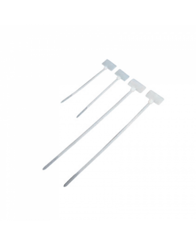 Стяжка пластиковая нейлоновая с площадкой для маркировки 2,5х100мм, белая, 100шт TWT (TWT-CVM-100) в Иваново Стяжки-хомуты Pintop.ru