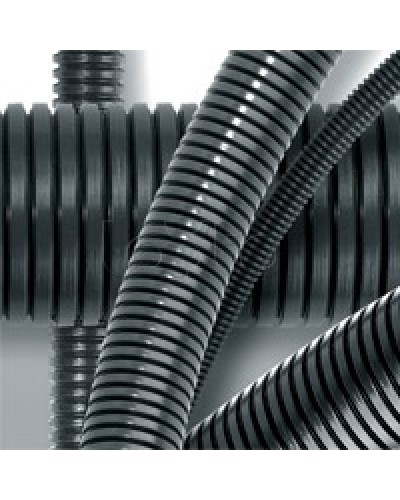 Труба гофрированная DN23мм, ПВ-0, д. вн. 22,6 мм, д. нар. 28,5 мм, полиамид 6 с протяжкой DKC PA612329F0 в Иваново Труба гофрированная Pintop.ru