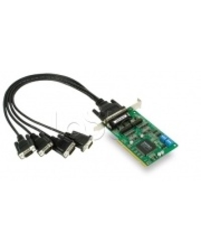 Плата 4-х портовая промышленная RS-232/422/485 для шины Universal PCI + кабель Moxa CP-134U-DB9M в Иваново Сетевые карты Pintop.ru