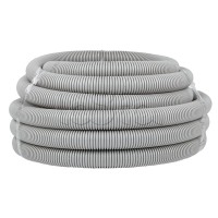 Труба гофр. ПВХ с протяжкой d40 мм (15 м) серая EKF-Plast (tg-z-40)