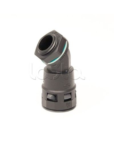 Монтажный комплект муфта 45 грд. труба-коробка DN 17 мм, М20х1,5, полиамид, цвет черный DKC PACL17M20N в Иваново Повороты, муфты, тройники Pintop.ru