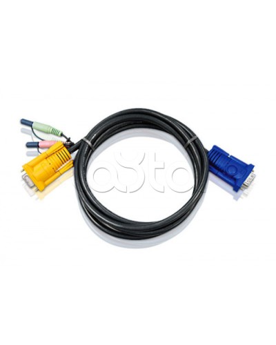 КВМ-кабель с интерфейсами передачи звука, VGA (5м) ATEN 2L-5205A в Иваново Видеоусилители, Модуляторы, Делители Pintop.ru