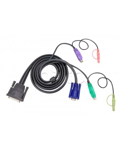 КВМ-кабель с интерфейсами передачи звука, PS/2, VGA (3м) ATEN 2L-1703P в Иваново Видеоусилители, Модуляторы, Делители Pintop.ru
