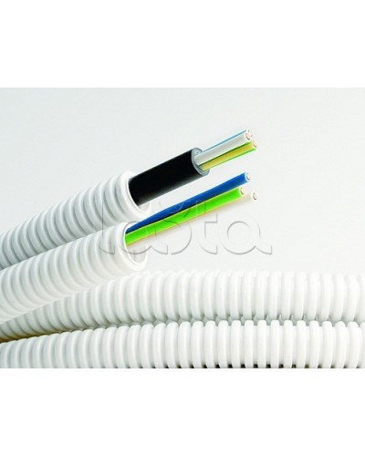 Электротруба ПВХ гибкая гофр. д.20мм, цвет серый, с кабелем ВВГнг(А)-LS 3х2,5мм² РЭК ГОСТ+, 100м DKC 9S920100 в Иваново Труба гофрированная Pintop.ru