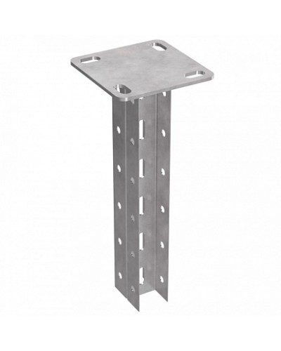 Стойка двойная потолочная 45х30х600 пятка 120х120 Промрукав (PR08.5149) в Иваново Аксессуары для лотков Pintop.ru