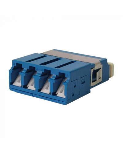 Адаптер оптический LC OM3, со шторкой, корпус SC, квадро LANMASTER (LAN-4LCS/SH-AM-OM3) в Иваново Проходные адаптеры и розетки оптические Pintop.ru