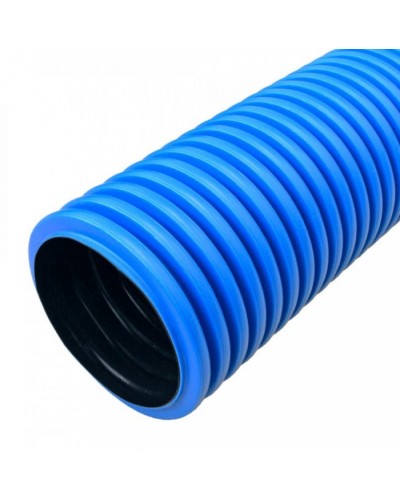 Труба гофрированная двустенная ПНД жесткая тип 450 (SN12) синяя д90 5,7м (34,2м/уп) Промрукав (PR15.0122) в Иваново Труба гофрированная Pintop.ru