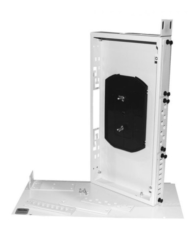 Бокс оптический универсальный 19, от 8 до 24 портов (SC, duplex LC, ST, FC), со сплайс пластиной, без пигтейлов и проходных адаптеров Hyperline FO-19R-1U-3xSLT-W140H42-24UN-GY в Иваново Кросс оптический Pintop.ru