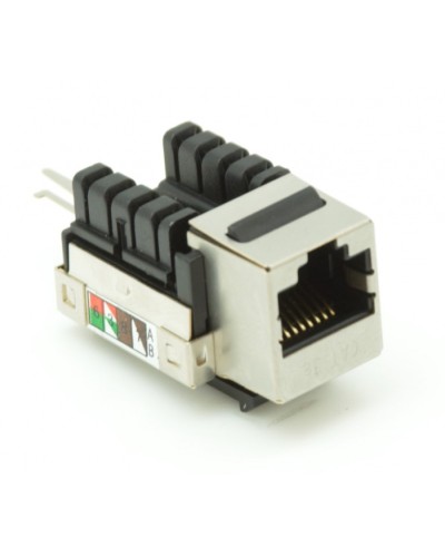 Модуль-вставка типа Keystone, Кат.5e (Класс D), 100МГц, RJ45/8P8C, 110/KRONE, T568A/B, экранированный, металлик, уп-ка 10шт. NETLAN EC-UKJ-SD2-MT-10 в Иваново Коннекторы Pintop.ru