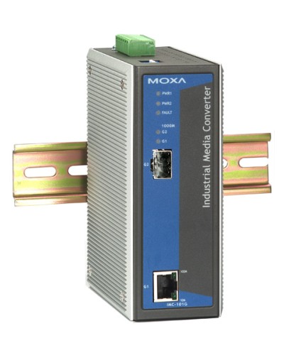 Медиаконвертер Gigabit Ethernet 10/100/1000BaseTX в 1000BaseSX/LX/LHX/ZX Moxa IMC-101G в Иваново Дополнительное оборудование для ОПС Pintop.ru