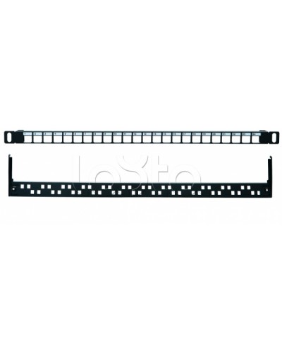 Коммутационная панель 19” наборная, UTP, 0,5U, 24 порта, черный Eurolan (27B-00-24-05BL) в Иваново Патч панель Pintop.ru