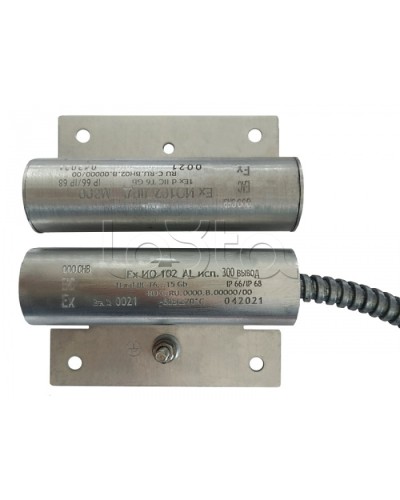 Извещатель охранный точечный магнитоконтактный взрывозащищённый Магнито-контакт Ех ИО102 Al исп.300 вывод с магнитом М-100 1Ex d IIC T6 Gb (кабель 3х0,75) в Иваново Извещатели охранные (Ex) Pintop.ru