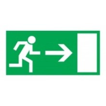 Знак эвакуационный "Направление к эвакуационному выходу направо"150x300 (5шт/уп) REXANT 56-0028