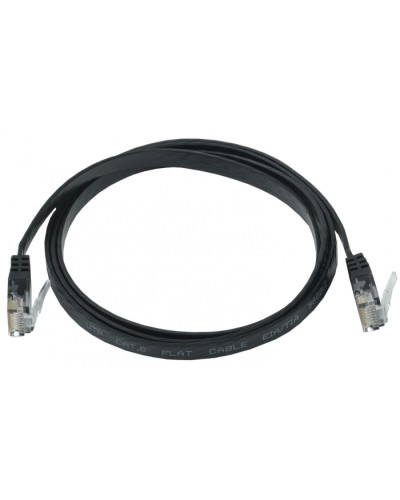 ITK Коммутационный шнур плоский кат.6 UTP 1м чёрный (PC09-C06U-1M-FL) в Иваново Патч-корды и пигтейлы Pintop.ru