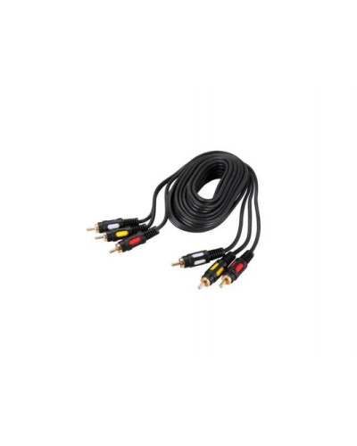 Шнур 3 RCA Plug - 3 RCA Plug 1.5 м GOLD (10шт/уп) REXANT 17-0212 в Иваново Патч-корды и пигтейлы Pintop.ru