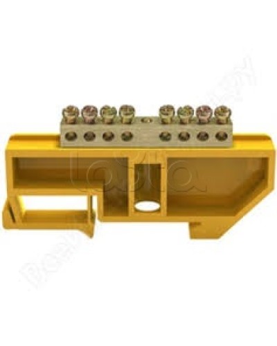 Шина PE земля на DIN-изоляторах ШНИ-6х9-8-Д-Ж IEK YNN10-69-8D-K05 в Иваново Клеммные колодки Pintop.ru