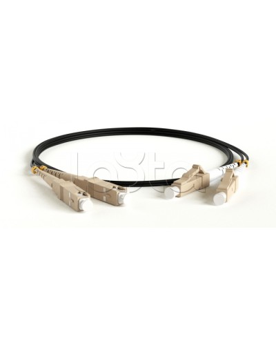 Патч-корд волоконно-оптический Hyperline FC-D2-50-SC/PR-SC/PR-H-3M-LSZH-BK в Иваново Патч-корды оптические Pintop.ru