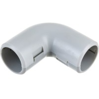 CI20G Угол 90 гр.(2част.), без галогена, для труб D20мм, цвет белый (1уп = 25шт) Экопласт (41220-25HF-W)