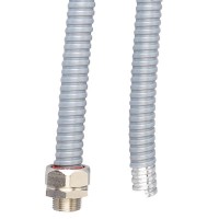 Металлорукав DN 15мм в ПВХ изоляции, Dвн 15,5 мм, Dнар 19,5, 50 м, цвет серый DKC 6071R-015