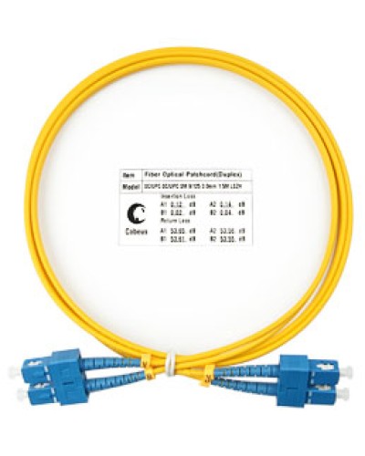 Патч-корд волоконно-оптический SM 9/125 duplex SC/SC LSZH (1,5 м) Cabeus FOP(d)-9-SC-SC-1,5M в Иваново Патч-корды оптические Pintop.ru