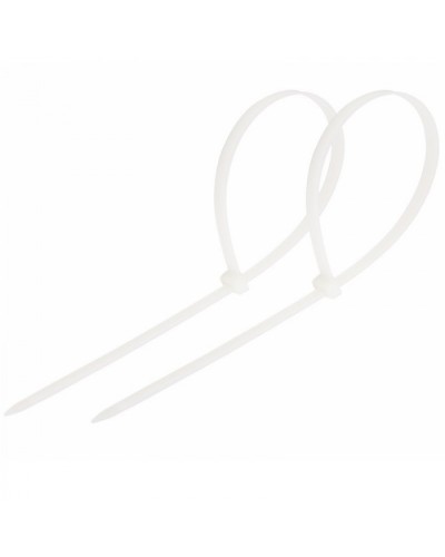 Хомут-стяжка нейлоновый 5х400 мм белый (100шт/уп) REXANT 07-0400 в Иваново Стяжки-хомуты Pintop.ru