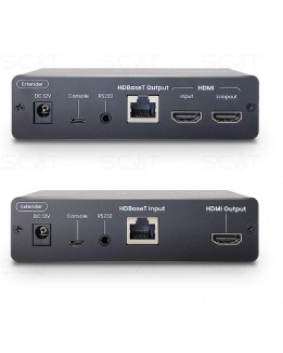 Удлинитель DisplayPort 4K(60Гц), USB, аудио, RS232 по кабелю витой пары(CAT6a) до 100м (HDBaseT) SC&T DP02U-4K6G в Иваново Видеоусилители, Модуляторы, Делители Pintop.ru