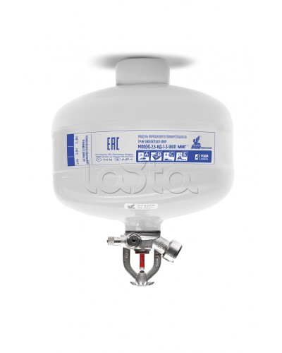 Модуль порошкового пажаротушения ПОЖТЕХНИКА МПП-2,5/68 МИГ (температура срабатывания +68°С) (белый) в Иваново Огнетушители Pintop.ru