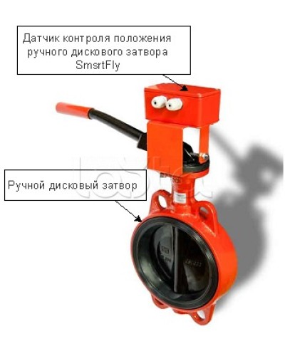 Датчик ручного дискового затвора с интерфейсом С300 Плазма-Т SmartFly-С300 в Иваново Устройства контроля положения дисковых затворов Pintop.ru