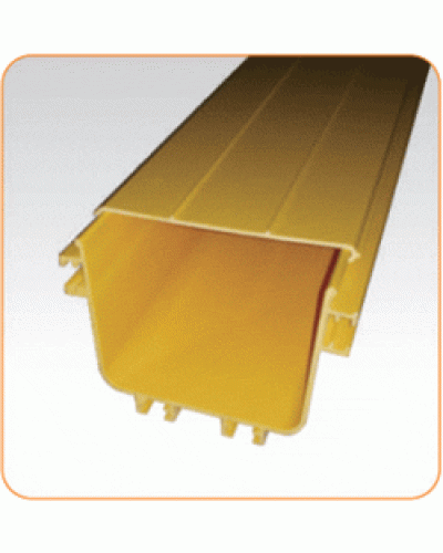 Крышка прямой секция оптического лотка, 100x240 мм, 2 метра, желтая LANMASTER LAN-OT100x240-CVR в Иваново Аксессуары для кабель-канала Pintop.ru