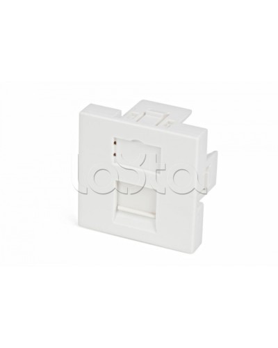 Вставка 45x45 (аналог Mosaic) для 1 модуля формата Keystone Jack, со шторкой Hyperline SIP2-1K-M45-45 в Иваново Модули Keystone Pintop.ru