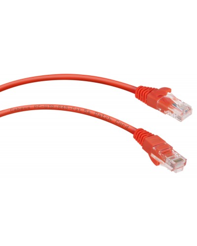 Патч-корд UTP, категория 5e, 0.5 м, неэкранированный, красный Cabeus PC-UTP-RJ45-Cat.5e-0.5m-RD в Иваново Патчкорды (медные) Pintop.ru