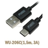 Кабель для передачи данных и зарядки LazsoWU-206C(1,5m, 3А)