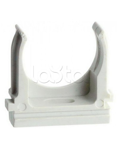 Держатель (клипса) для гофрированной или жесткой гладкой трубы D20 мм, без галогена Экопласт 41720HF в Иваново Держатели, клипсы, скобы Pintop.ru