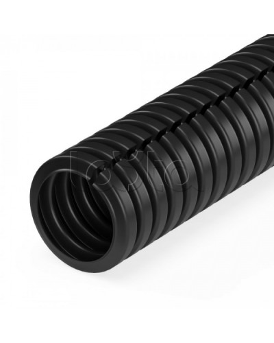 Труба гофрированная ПА негорючая (НГ) стойкая к ультрафиолету разрезная черная dвн 9,8 мм, dнар 13,2 мм (25м/уп) Промрукав (PR02.0327) в Иваново Труба гофрированная Pintop.ru