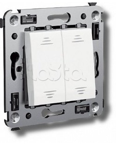 Выключатель двухклавишный в стену, Avanti, Ванильная дымка DKC 4405104 в Иваново Аксессуары для стоек и шкафов Pintop.ru