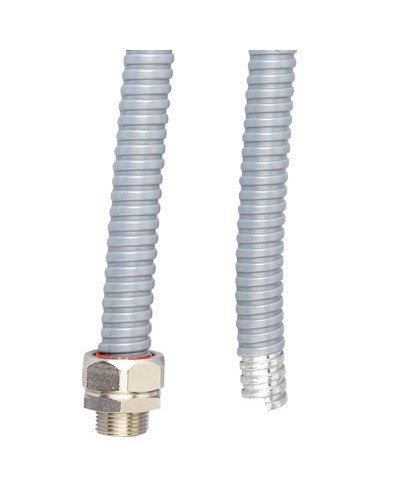 Металлорукав DN 15мм в ПВХ изоляции, Dвн 15,5 мм, Dнар 19,5, 50 м, цвет серый DKC 6071R-015 в Иваново Металлорукав Pintop.ru